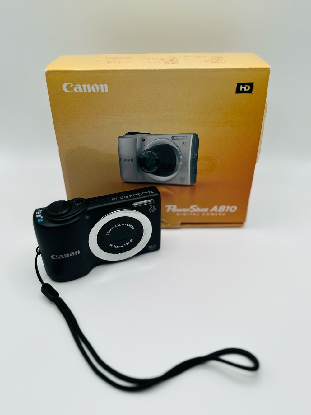 Canon PowerShot A810 HD Compact Digital Camera 16MP 5x Zoom Boxed w Manual/Cords